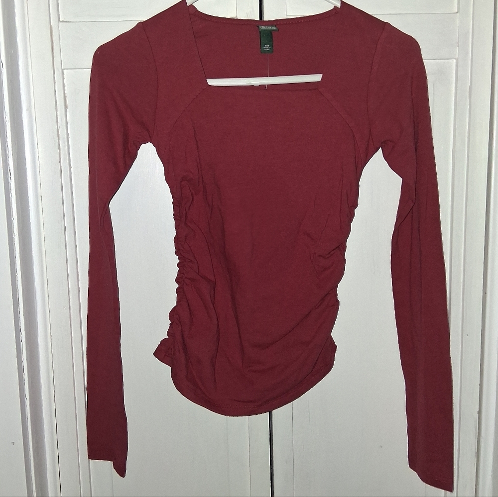 Wild Fable Burgundy Long Sleeve Top